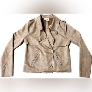 E & M Women’s Suede Leather Jacket